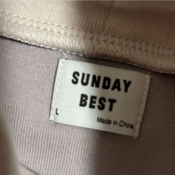 Aritzia Sunday Best Colorblock Turtle Neck Long Sleeve Crop T-Shirt- Size Large - Picture 4 of 8